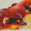 Red Komodo Dragon Diamond Painting