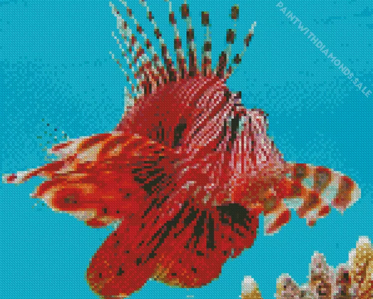 red Lionfish Diamond Paintings Red Lionfish Diamond Painting
