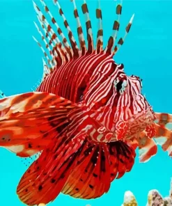 Red Lionfish Diamond Painting