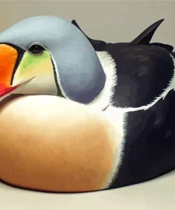 Red Beaked King Eider Bird Diamond Painting