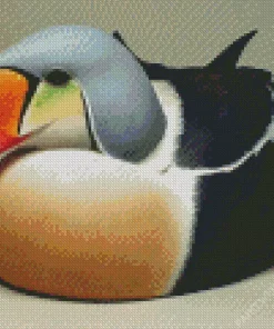 Red Beaked King Eider Bird Diamond Painting
