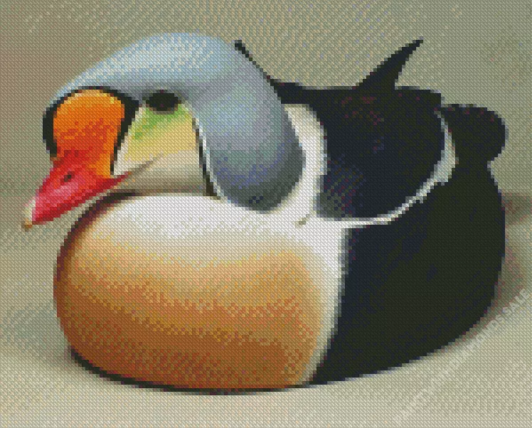 red beaked King Eider Bird Diamond Dotz Red Beaked King Eider Bird Diamond Painting