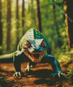 Red Eyed Komodo Dragon Diamond Painting