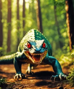 Red Eyed Komodo Dragon Diamond Painting