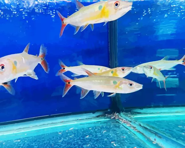 red tailed Barracuda Fish Diamond Paints Red Tailed Barracuda Fish Diamond Painting