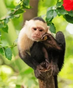 Sad Capuchin Monkey Diamond Painting