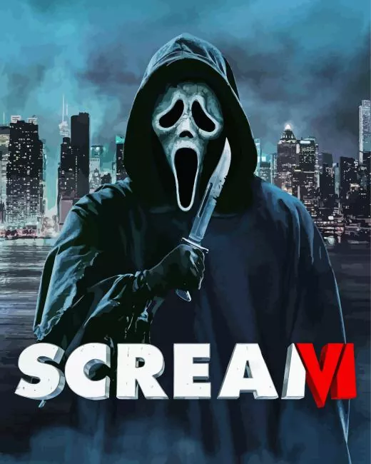 scream Ghostface Diamond By Numbers Scream Ghostface Character Diamond Painting