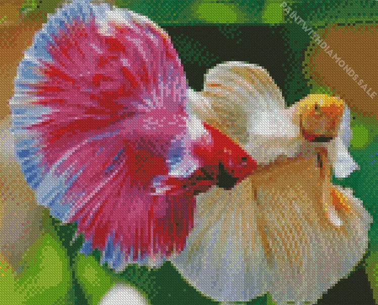 siamese fighting fish Diamond Paintings Siamese Fighting Fish Diamond Painting