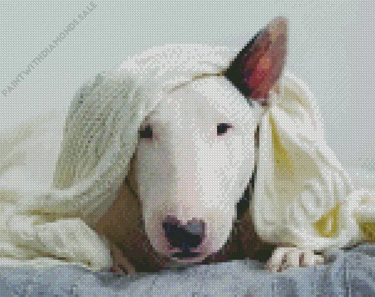 sleepy Bull Terrier Diamond By Numbers Sleepy Bull Terrier Diamond Painting