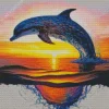 Sunset Dolphin Diamond Painting