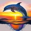 Sunset Dolphin Diamond Painting