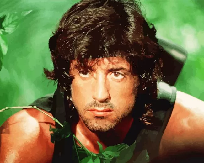 sylvester stallone as john rambo Diamond Dotz Sylvester Stallone As John Rambo Art Diamond Painting