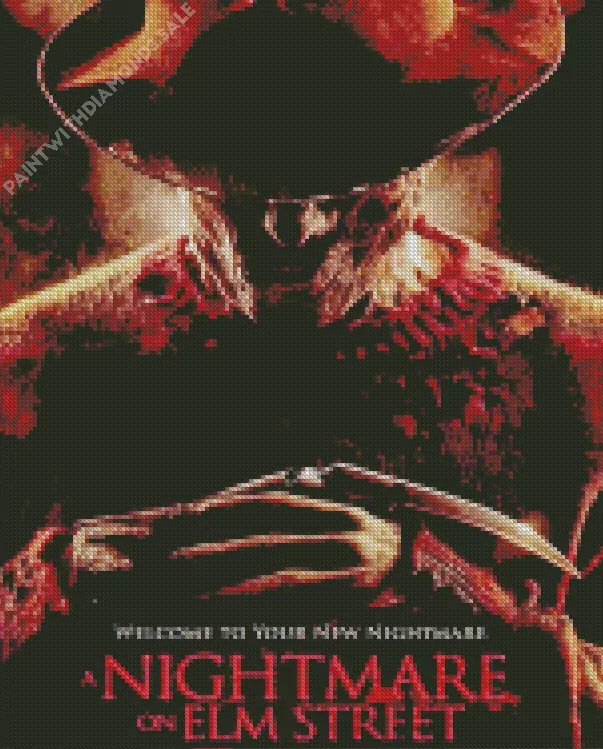 the A Nightmare on Elm Street Diamond With Numbers The A Nightmare On Elm Street Diamond Painting