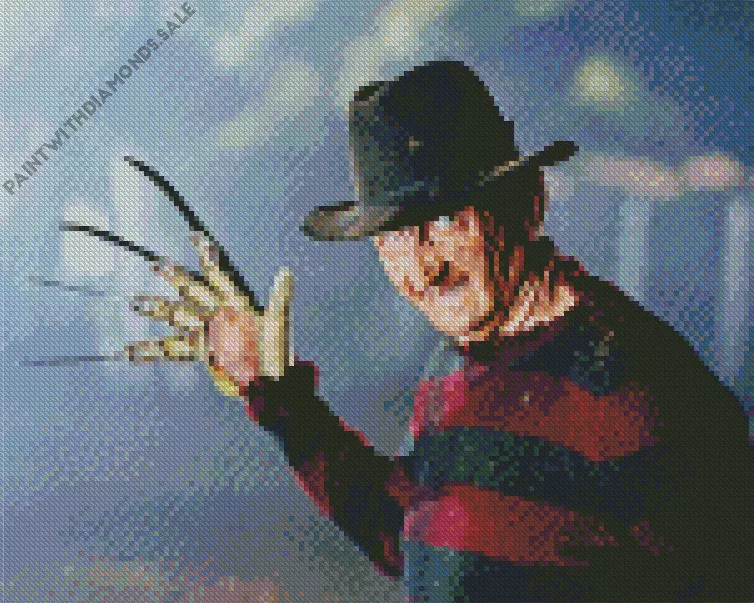 the A Nightmare on Elm Street character Diamond With Numbers The A Nightmare On Elm Street Character Diamond Painting