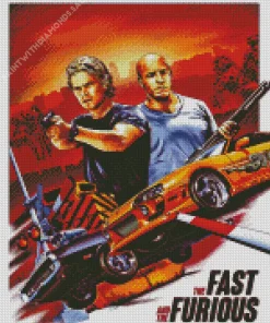 The Fast And The Furious Poster Art Diamond Painting