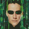 The Matrix Code Keanu Reeves Diamond Painting