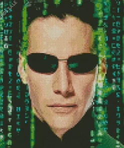 The Matrix Code Keanu Reeves Diamond Painting