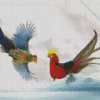 Two Pheasants In Water Diamond Painting
