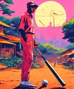 Vintage Baseballer Diamond Painting