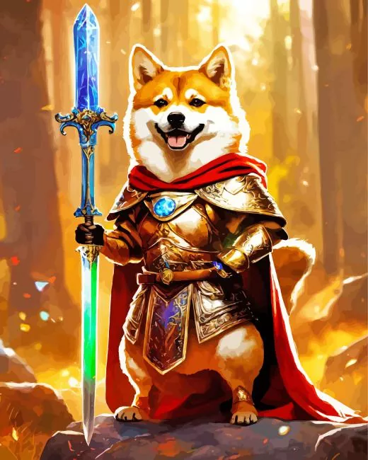 warrior Shiba Inu Diamond Paintings Warrior Shiba Inu Diamond Painting