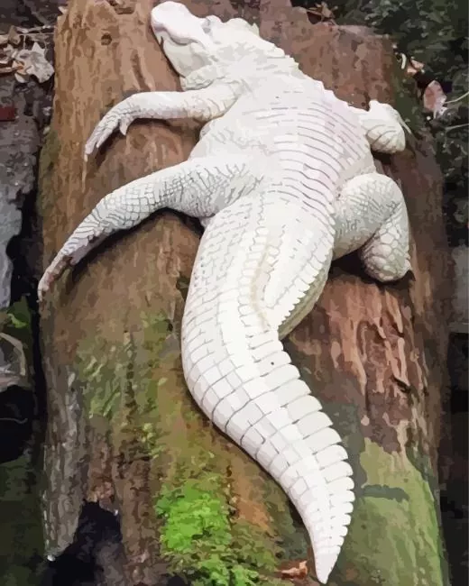 white Alligator Diamond Paintings White Alligator Diamond Painting