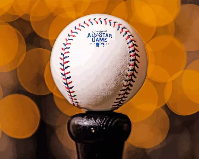 white Baseball Diamond By Numbers White Baseball Diamond Painting