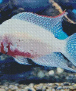 White Cichlid Fish Diamond Painting