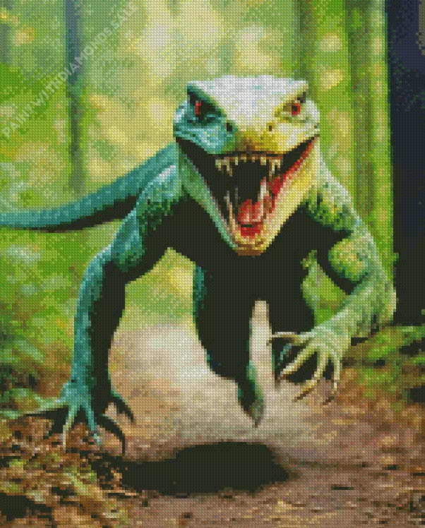 wild Komodo dragon Diamond By Numbers Wild Komodo Dragon Diamond Painting