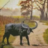 Wild Water Buffalo Diamond Painting