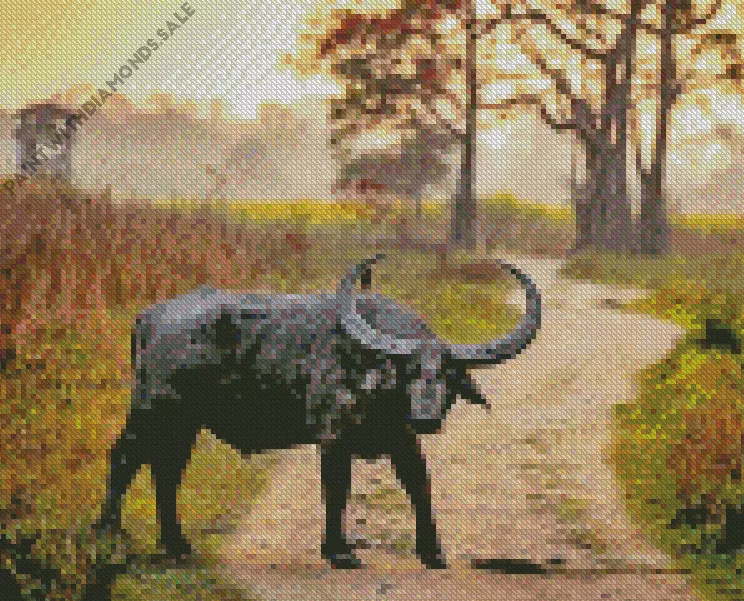 wild water buffalo 4 Diamond By Numbers Wild Water Buffalo Diamond Painting