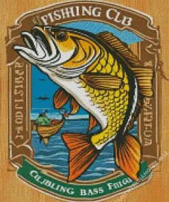 Yellow Bass Fish Art Diamond Painting