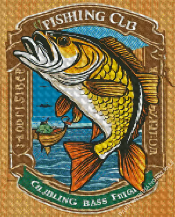 yellow Bass fish art Diamond Paintings Yellow Bass Fish Art Diamond Painting