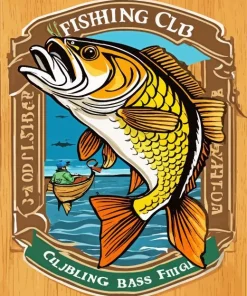 Yellow Bass Fish Art Diamond Painting