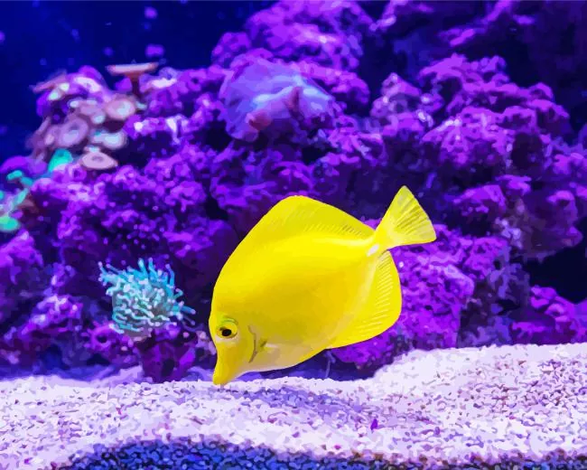 yellow Tropical Fish Diamond Paints Yellow Tropical Fish Diamond Painting