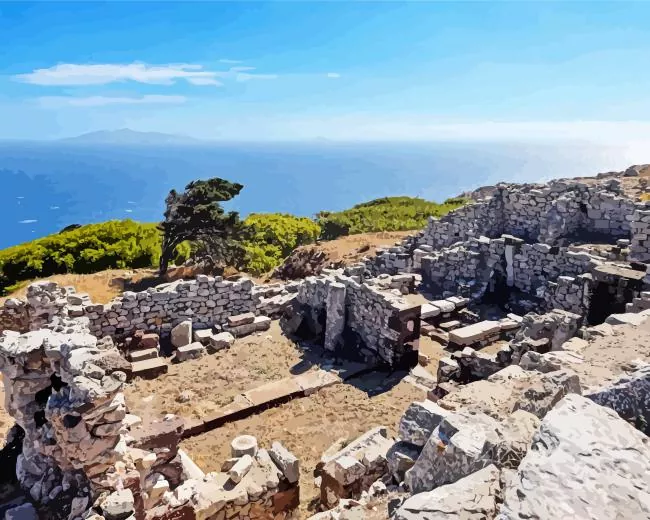 Ancient Thera Greece Diamond By Numbers Ancient Thera Greece Diamond Painting