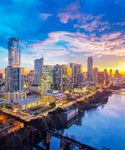 Austin City Skyline Diamond Painting