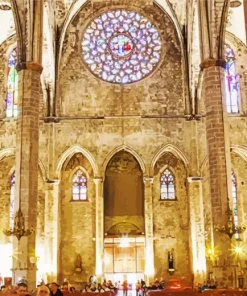 Basilica De Santa Maria Del Mar Building Diamond Painting