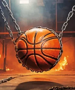 Basket Ball Tied To Chains Diamond Painting