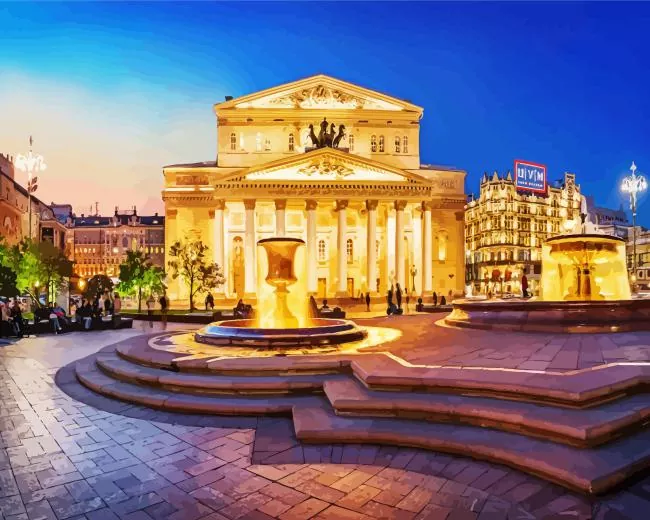 Bolshoi Theatre in Moscow Diamond Paints Bolshoi Theatre In Moscow Diamond Painting
