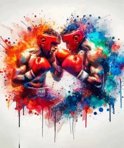 Boxers Splatter Diamond Painting