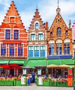 Brussels Colorful Buildings Diamond Painting