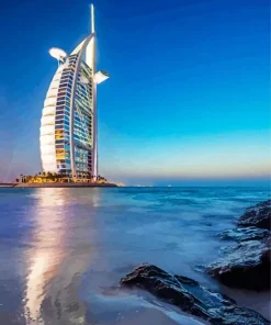 Burj Al Arab At Night Diamond Painting