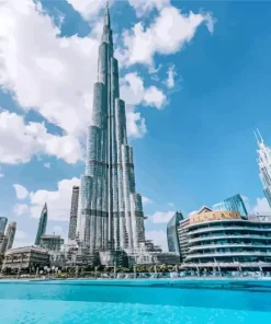 Burj Khalifa Skyscraper In Dubai Diamond Painting