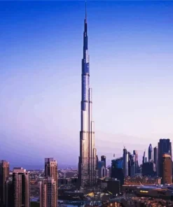 Burj Khalifa At Sunset Diamond Painting