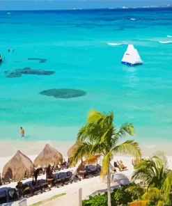 Cancun Blue Sea Diamond Painting