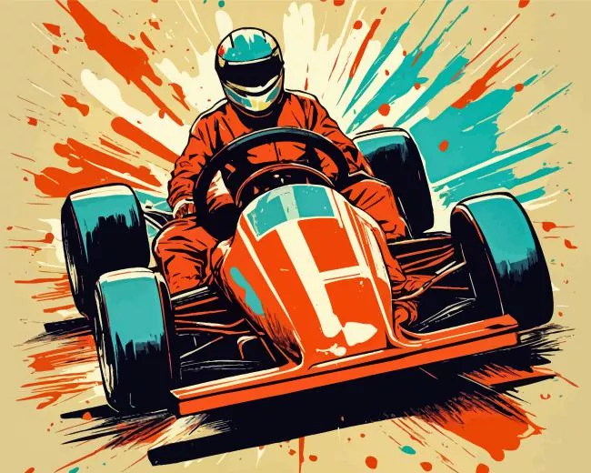 Car racing Diamond By Numbers Car Racing Diamond Painting
