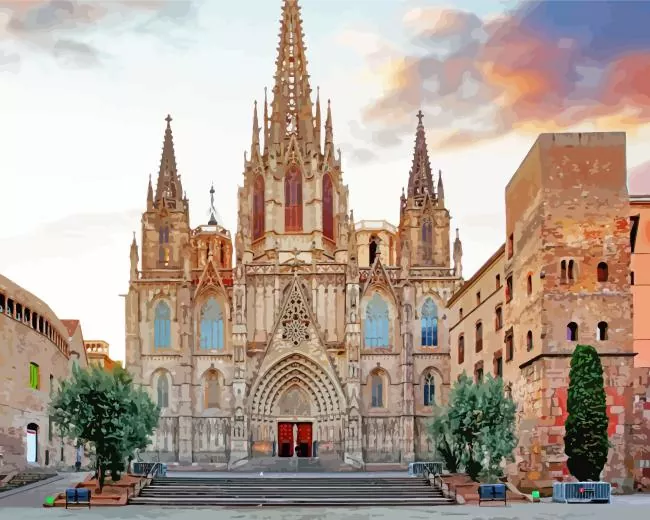 Cathedral of Barcelona Diamond Paintings Cathedral Of Barcelona Diamond Painting