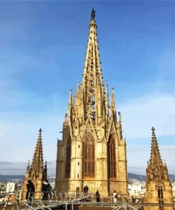 Cathedral Of Barcelona Spain Diamond Painting