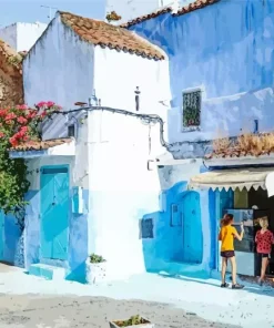 Chefchaouen Buildings Diamond Painting