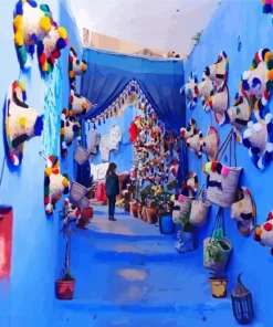 Chefchaouen Streets Diamond Painting